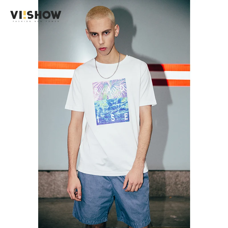 VIISHOW новый бренд хлопок животных Футболка Для мужчин 3D принт Костюмы летний топ с