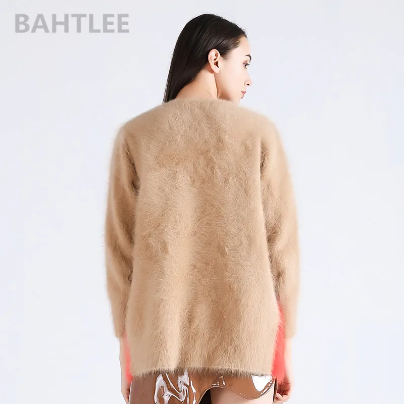 Зимний женский кардиган BAHTLEE из ангоры шерстяной вязаный кашемировый с
