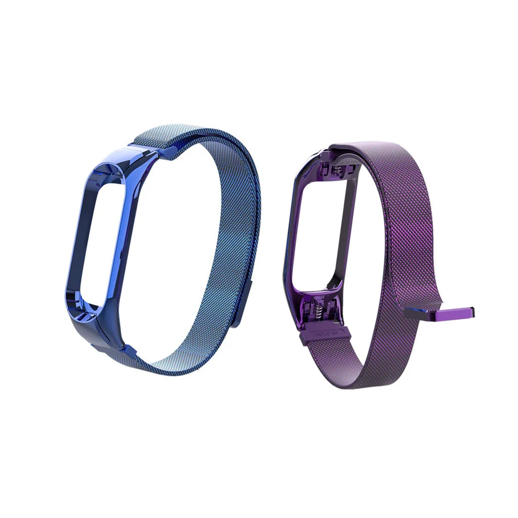 Браслет из нержавеющей стали ремешок для Xiaomi mi Band 3 магнитные адсорбционные металлические полосы Xio mi Xao mi band Band 3 для кожи
