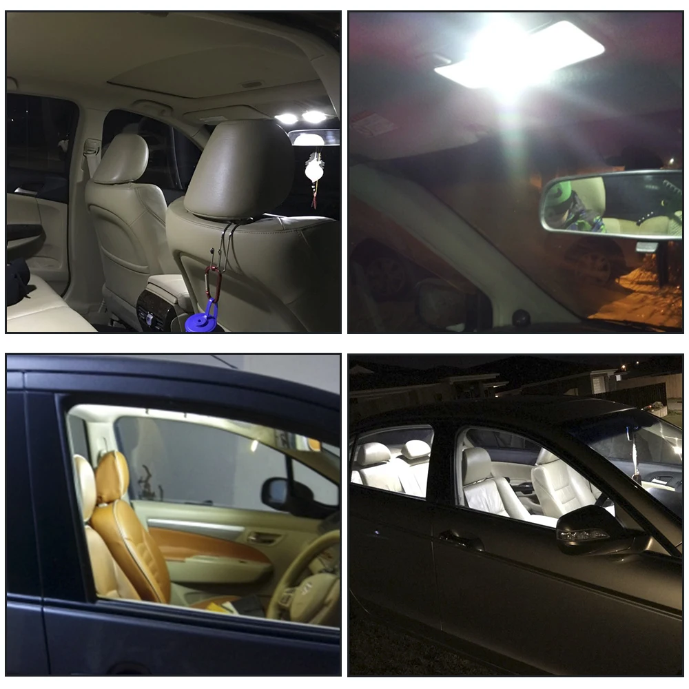 2 шт. HID Яркий 18 светодиодный 24 светодиодный 36 COB 48 Светодиодный T10 Ba9s C5W COB панельный светильник эффективный Автомобильный интерьер дверь багажник Купол Чтение белый