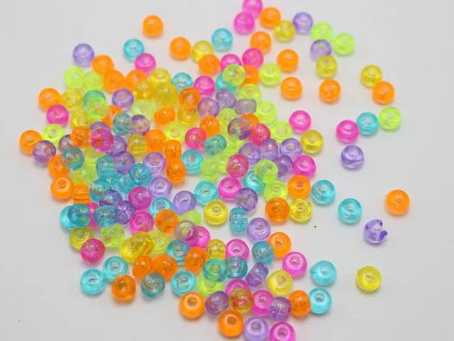 1000 Разноцветные Акриловые Крошечные бусины 5x3 мм для детей Kandi Craft|bead cord|beaded catbead |