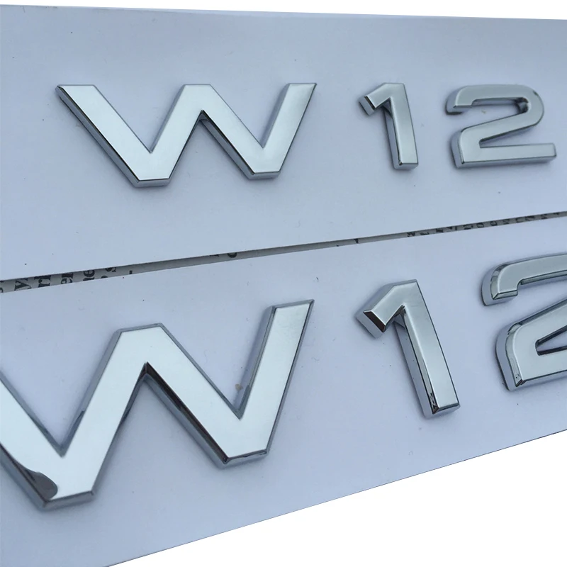 W12 Хромированная Эмблема Quattro Bar с буквенным номером автомобильный Стайлинг