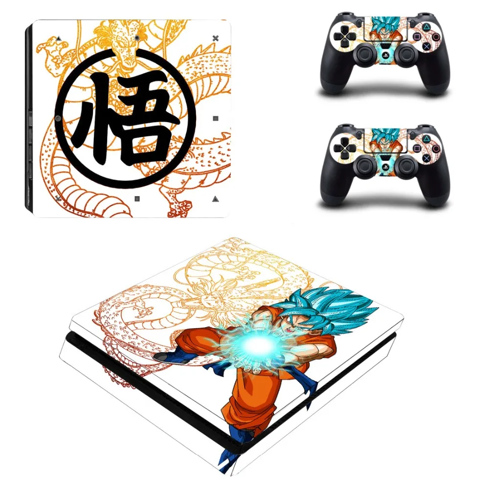 Наклейка Dragon Ball Super Son Goku PS4 Slim Skin Виниловая наклейка для консоли Playstation 4 и 2