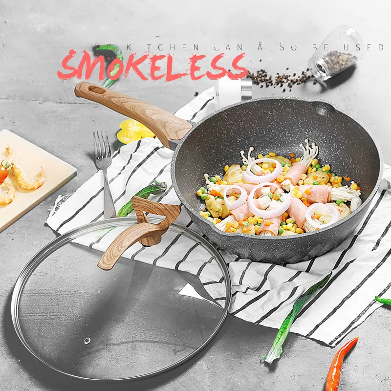 Maifanshi wok антипригарная сковорода без дыма железный горшок Бытовая индукционная
