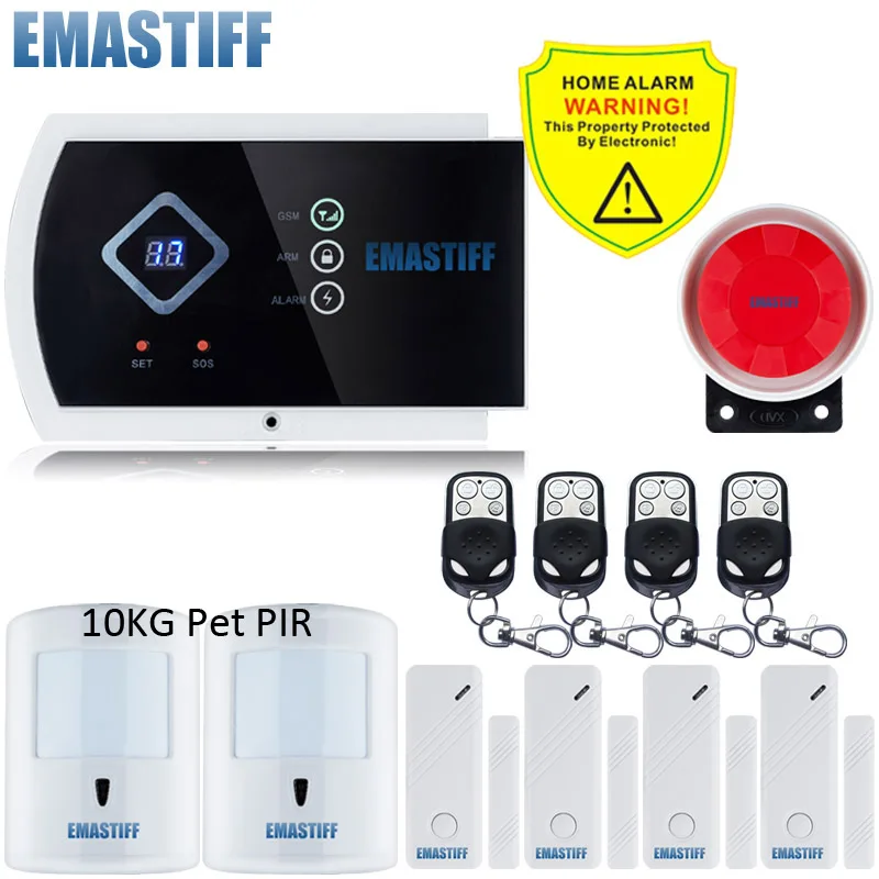 Bundle Q G10A светодиодный дисплей Pet Immune PIR сенсор Поддержка Android APP 99+ 2 зоны Беспроводная GSM домашняя система охранной сигнализации - Цвет: Bundle Q