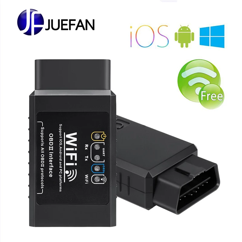 Elm327 для iOS iphone ipad android windowswi fi черная версия автомобильного диагностического
