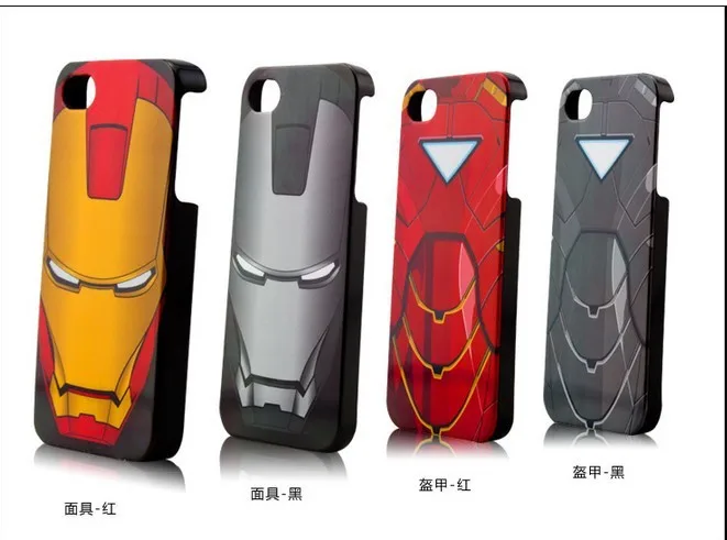 10pcs New! 100% original Marvel Avengers ironman Iron Man Cases Cover Skins for iphone 4 4S Free shipping|skinning hazelnuts|skin modelmen skin |