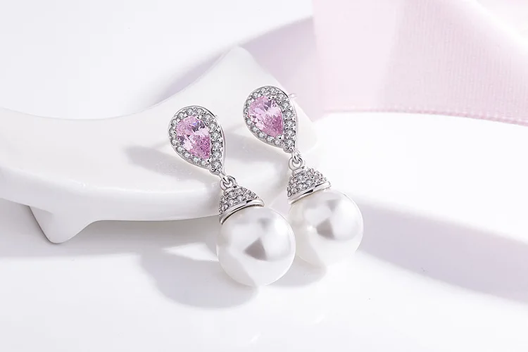 Оптовая продажа аксессуаров для женщин серьги с кристаллами и жемчугом