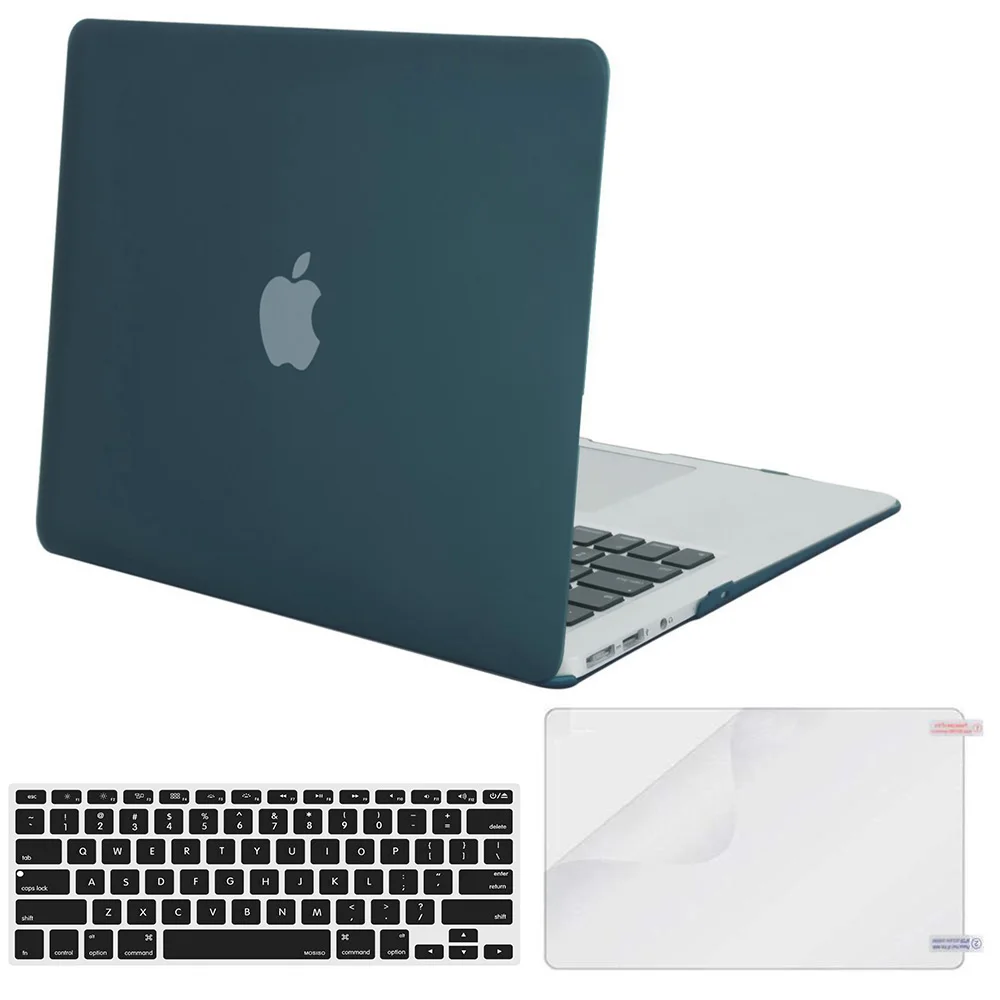 Deep Teal Case MOSISO ноутбука в виде ракушки чехол для Macbook Pro 13 A1706 A2159 A1708 A1502 Матовый Прозрачный чехол для телефона чехол Mac Air 13 дюймов A1932 A1466 - Цвет: Deep Teal Case