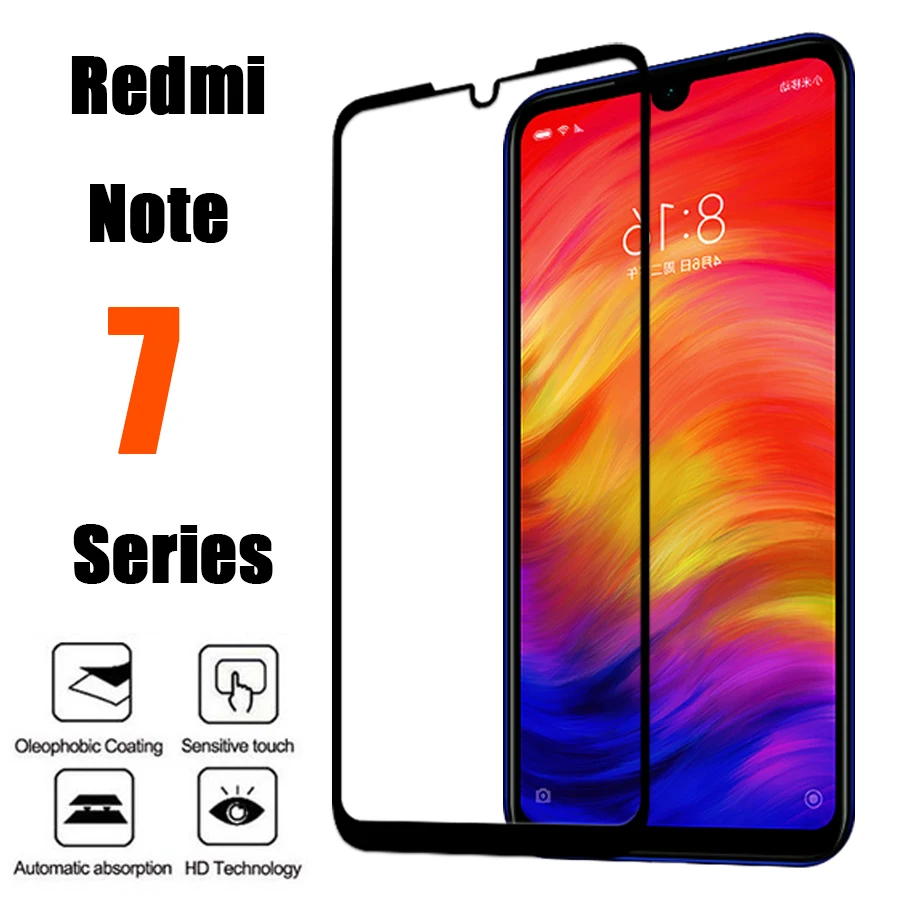 Стекло для xiaomi redmi note 7 pro защитное закаленное стекло протектор экрана Crystal 7pro xaomi red