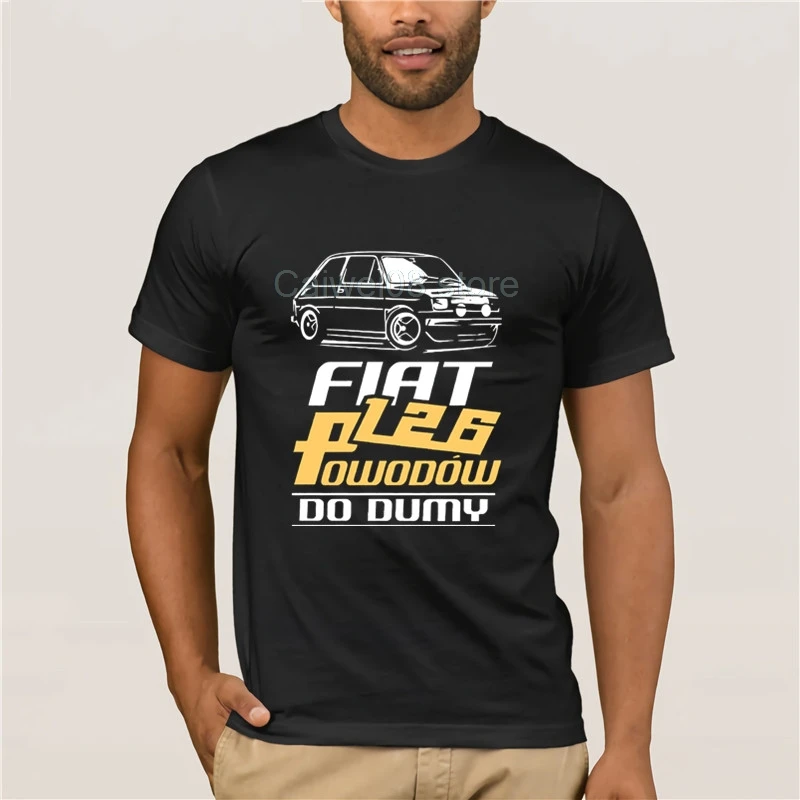 Футболка мужская с принтом POWODOW DO DUMY Meska модная повседневная одежда FIAT 126
