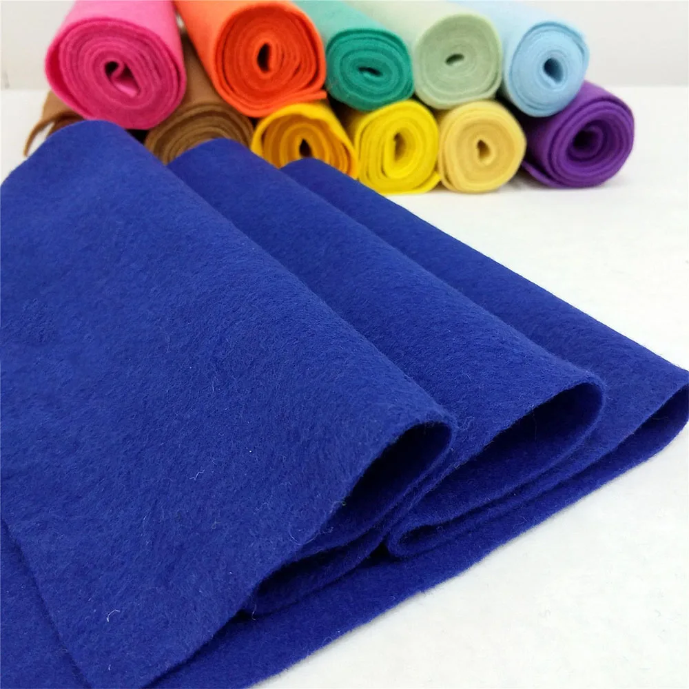Royal Blue(20X 90cm) Мягкий войлочный материал, нетканый войлочный лист, Лоскутная Ткань, сделай сам, для шитья кукол, рукоделие, аксессуары, материал, толщина 1,4 мм - Цвет: Royal Blue(20X 90cm)
