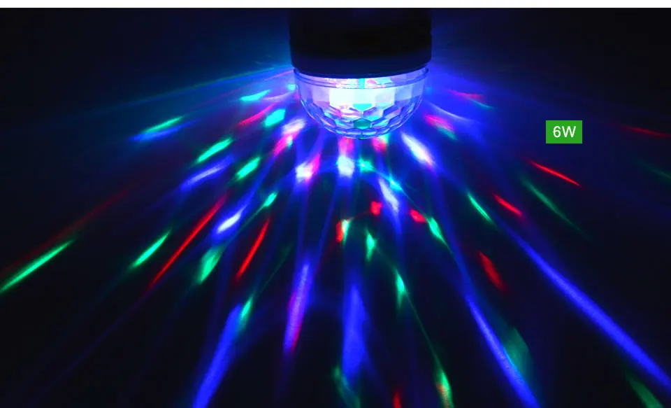 3 Вт 6 Вт RGB Ночной светильник 110 В 220 В автоматический вращающийся магический сценический светильник, декоративная лампа E27 для внутреннего отдыха, вечерние DJ светодиодный светильник с европейской вилкой