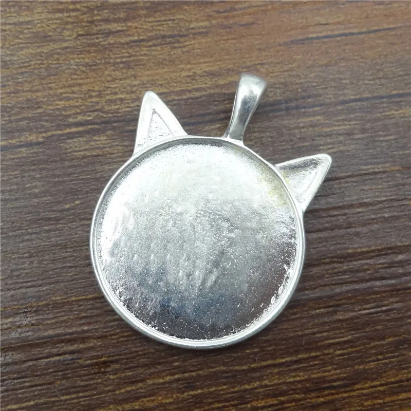 10 шт. 25 мм/черный/Бронзовый ожерелье подвеска кабошон основа камеи рамка пустые