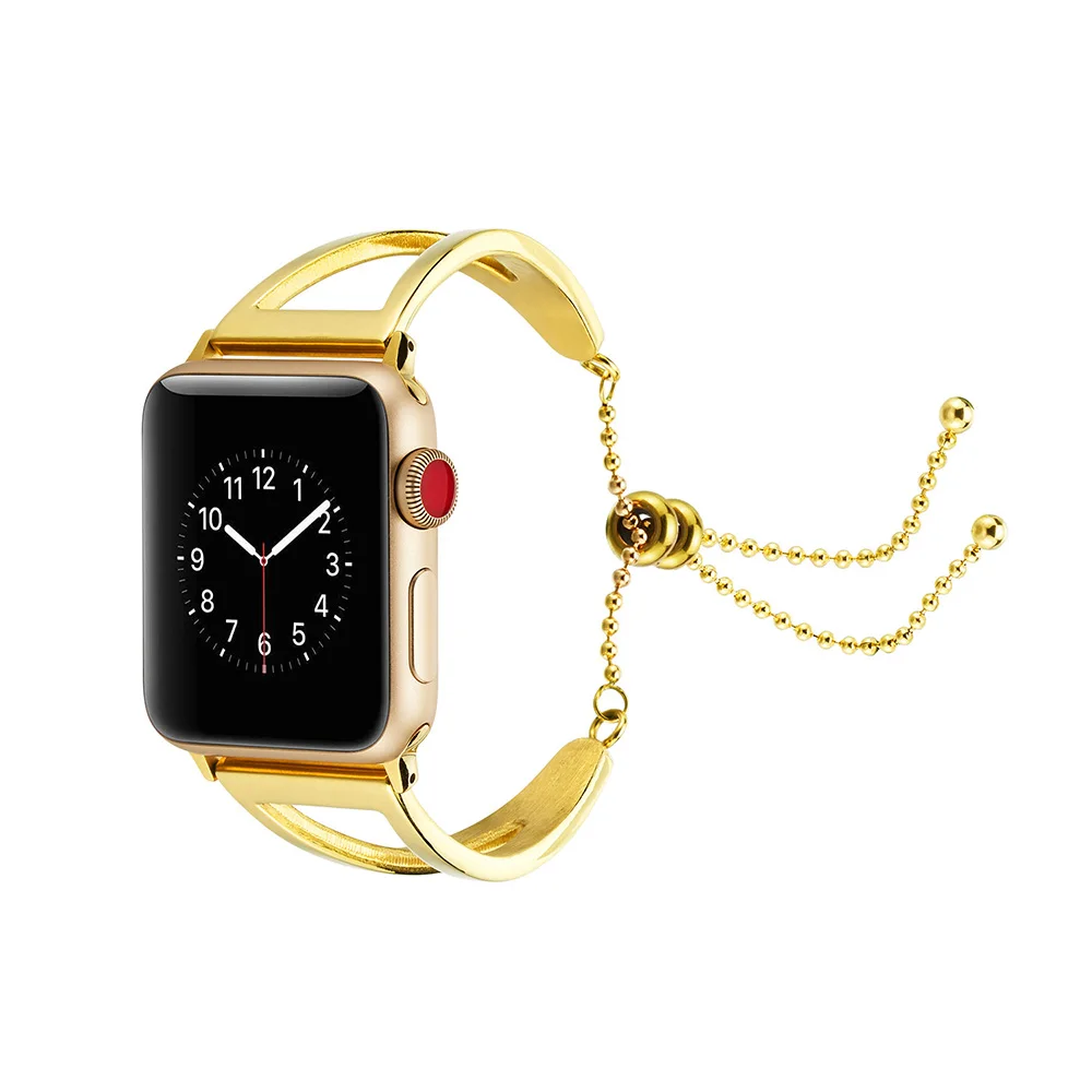 Женский ремешок из нержавеющей стали для Apple Watch silver 38 мм красивый и