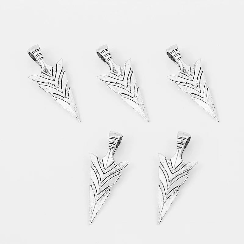 

10Pcs Spear Arrow Head Charms Pendants Beads DIY Findings For Jewellery Making