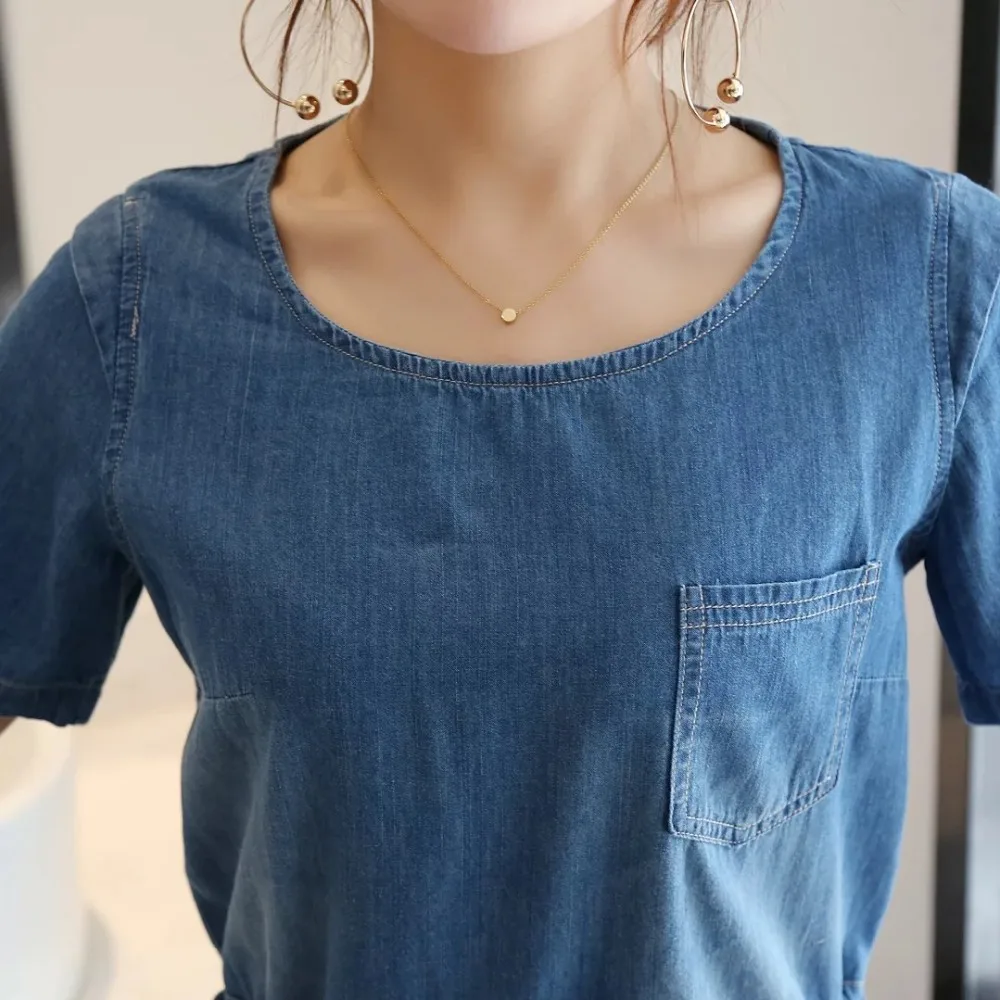 Лето 2020 новая женская одежда больших размеров Дамское повседневное джинсовое