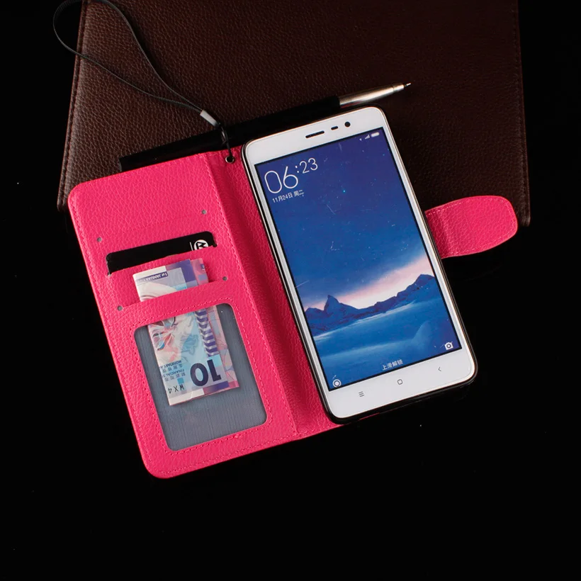 PU Кожаный Раскладной Телефон Case Cover Для Xiaomi Redmi Note 3 Жилья 2 Pro 5.5 дюймов Бумажник