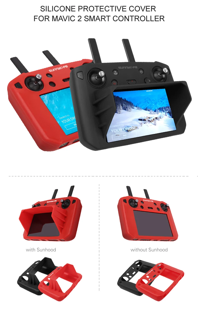 DJI MAVIC2 с экраном управления Лер силиконовый чехол световая Защитная крышка аксессуары для DJI Mavic 2 с экраном дистанционного управления