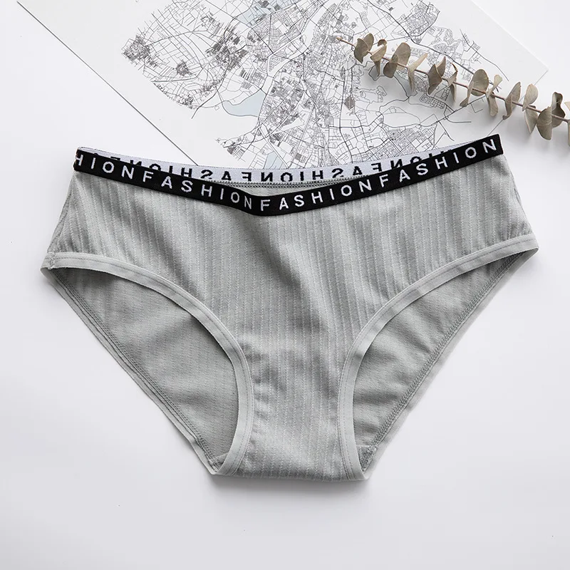 Light Gray Женские трусы, новинка, удобные женские трусы, классическое Мягкое хлопковое однотонное дышащее нижнее белье для девушек, высокое качество - Цвет: Light Gray
