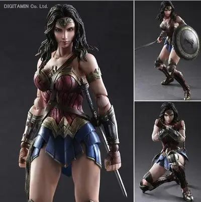 DC Wonder Woman Play Arts экшн игрушка фигурка 1/6 масштаб окрашенный вариант куклы аниме ПВХ
