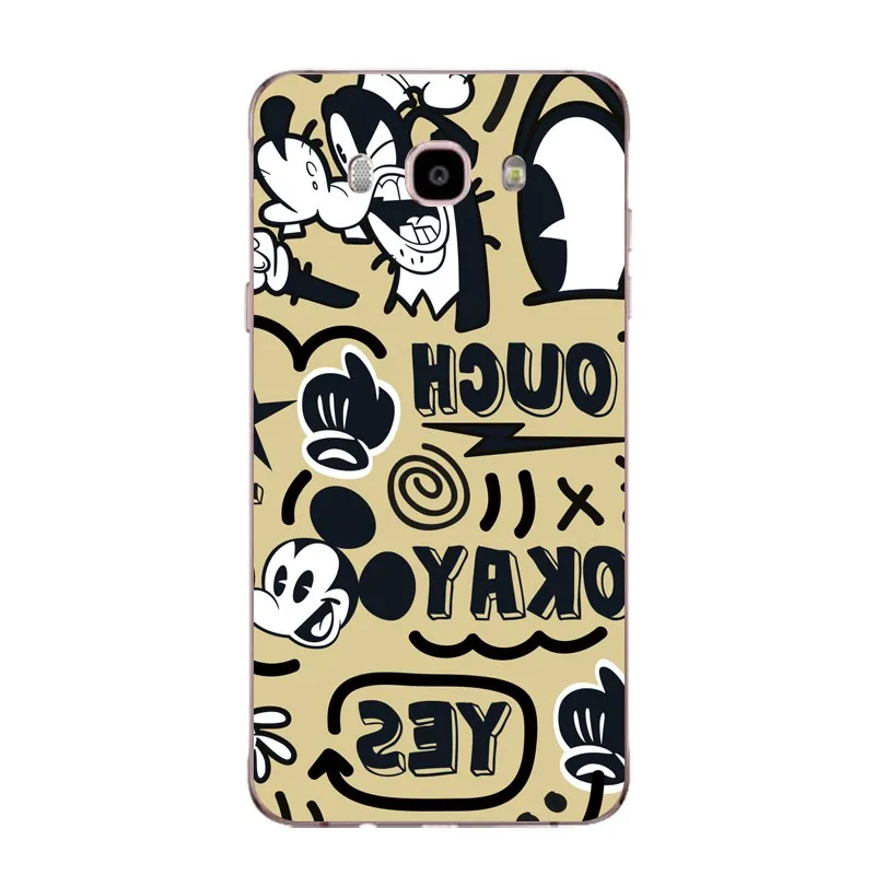 Banana Soft Clear TPU Phone Case For Samsung J3 J5 J7 S6 S7 S8 note8 A3 A5 C7 J2prime Snow White Micky FundasCover Free Shipping | Мобильные