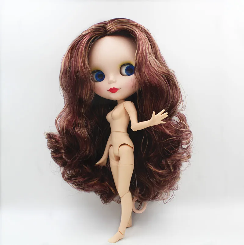 Curly Hair, 19 Joint Body, Frosted Face Shell, 1/6 Doll, Can Change Body, Diy Doll.