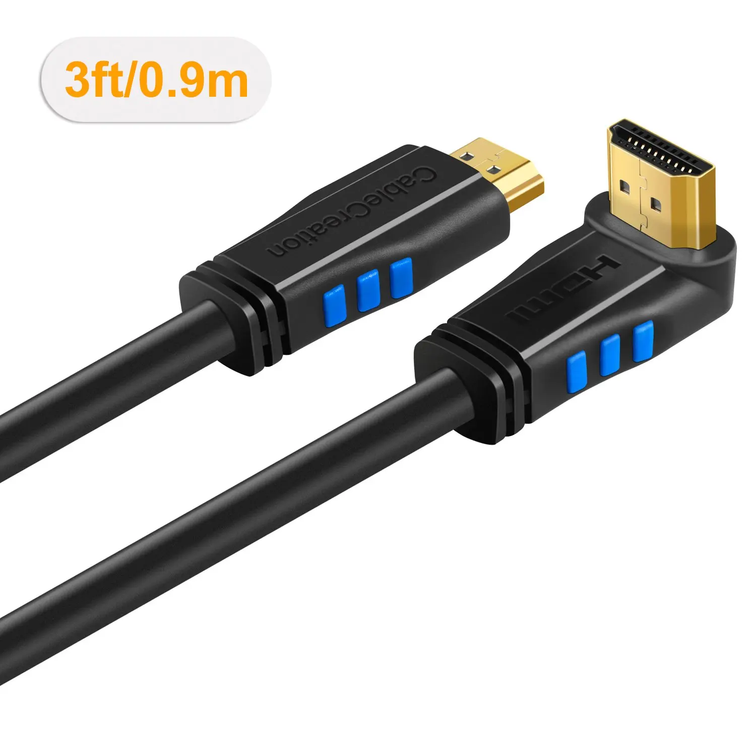 Кабель HDMI 2 0 jorinдо 4K (60 Гц) вниз угол 90 градусов кабель с позолоченным разъемом