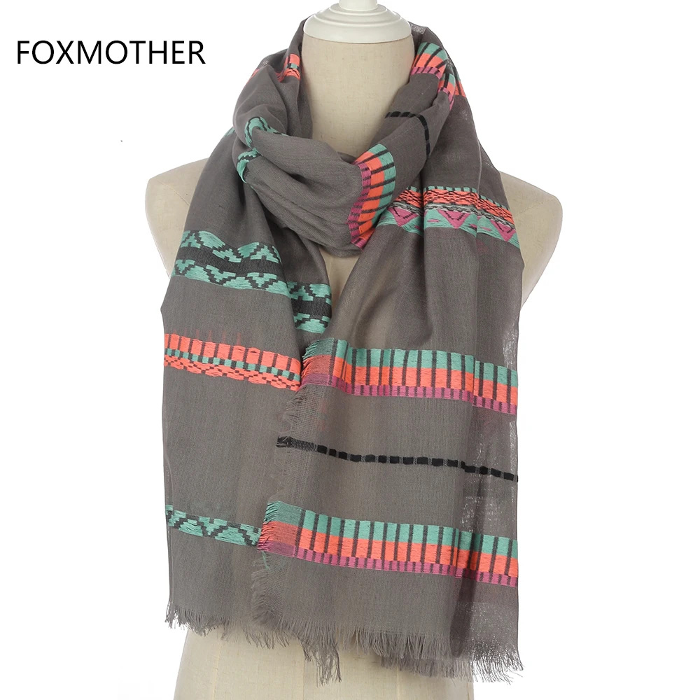 FOXMOTHER новый модный бренд Серый Бежевый неоновый геометрический полосатый