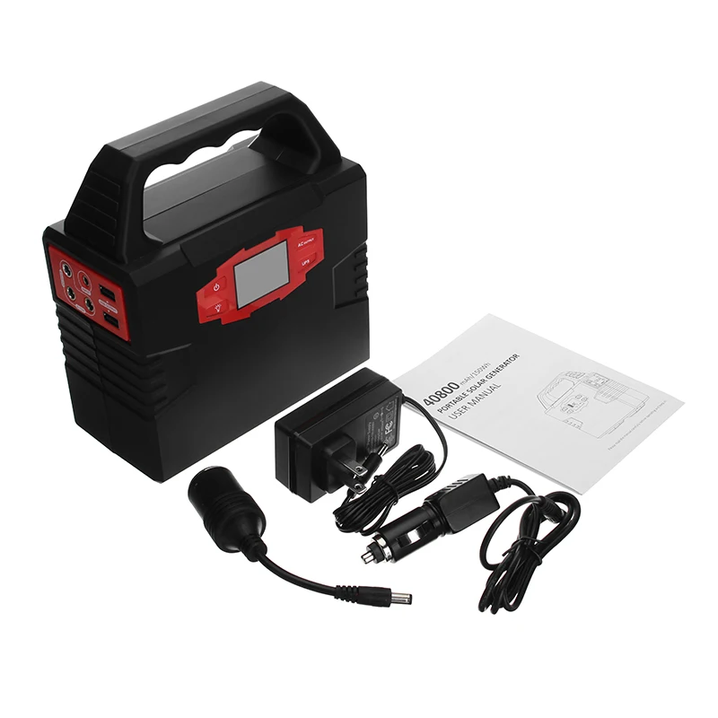 40800 мА/ч, 110/220V 150W UPS литий аварийный ручной фонарь с солнечной Питание Модифицированная синусоида светодиодный Дисплей Портативный аварийного автомобиля Мощность банка