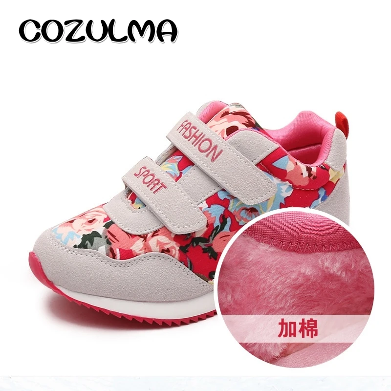 COZULMA Spring Winter Children Floral Fashion Sneakers Boys Girls Casual Shoes Breathable Kids Hook &amp Loop Flat Sports | Детская