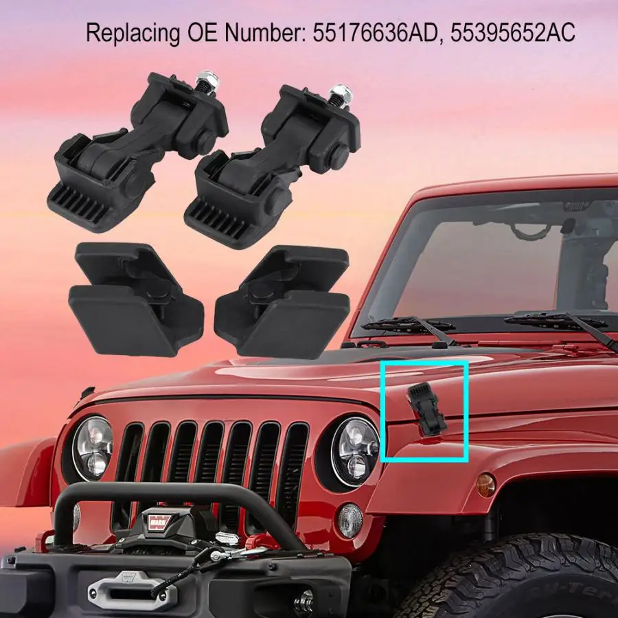 Заморская 2 комплекта защелок для крепления на защелке Jeep Wrangler TJ 97 06 55176636AD