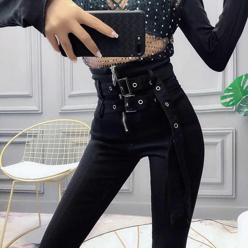 Корейские черные спортивные брюки kpop со скидкой и высокой талией уличная одежда