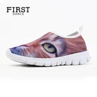 Женские туфли для первого танца, дышащие женские туфли на плоской подошве с 3D-принтом животных на заказ для прогулок на свежем воздухе, весна