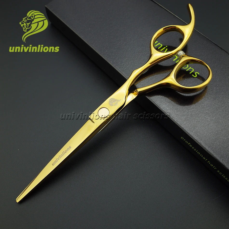 Парикмахерские ножницы из титана и золота 6 дюймов|scissor nail|scissor doublescissor necklace |