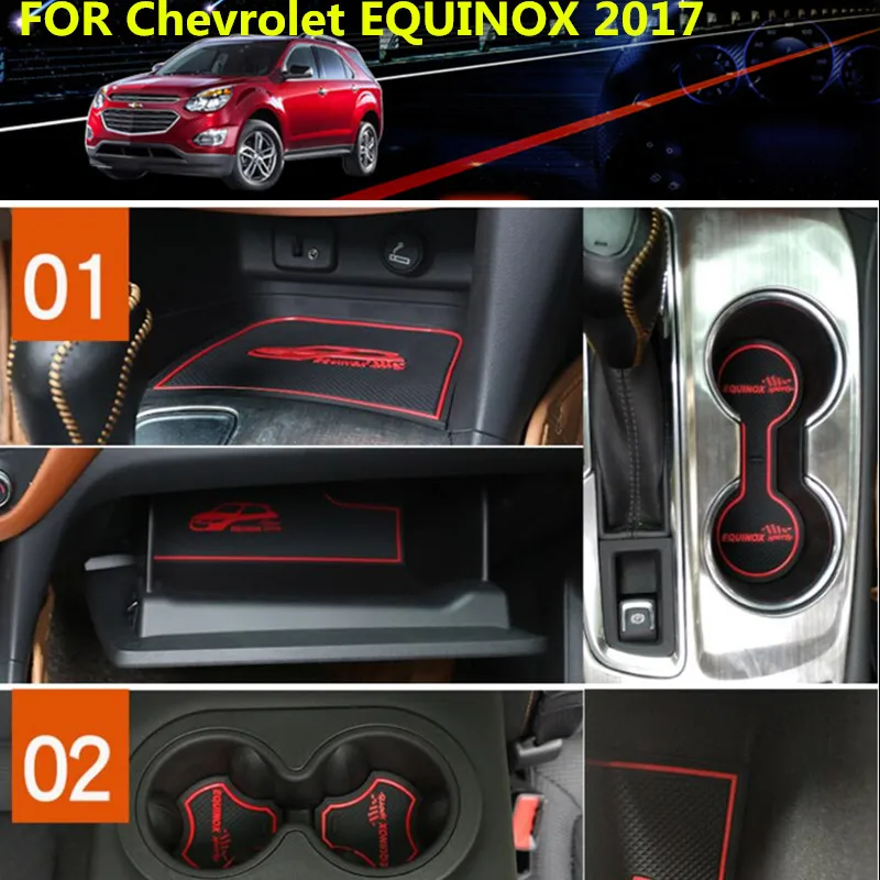 Противоскользящий резиновый коврик для ворот и чашки Chevrolet Equinox 3 2017 аксессуары