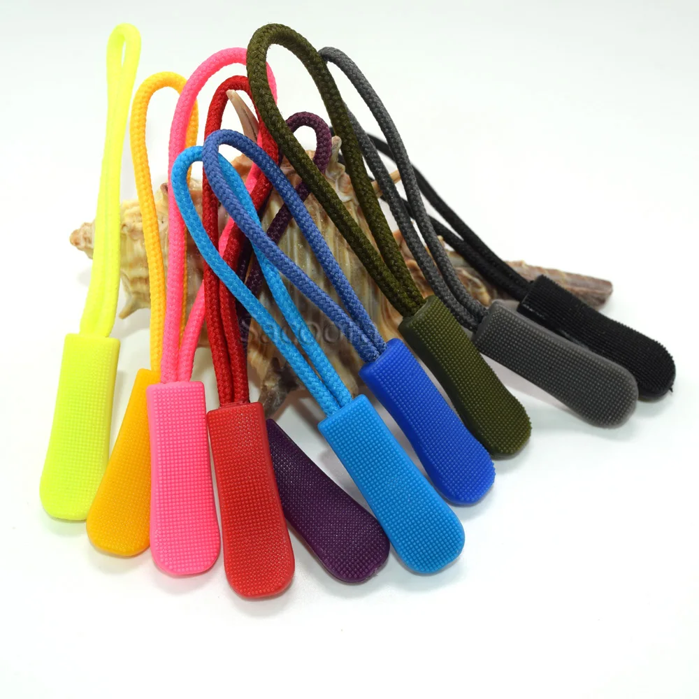 

1000pcs Mix Color Zipper Pulls Cord Rope Ends Lock Zip Clip Buckle For Paracord Accessories/ Backpack/Clothing