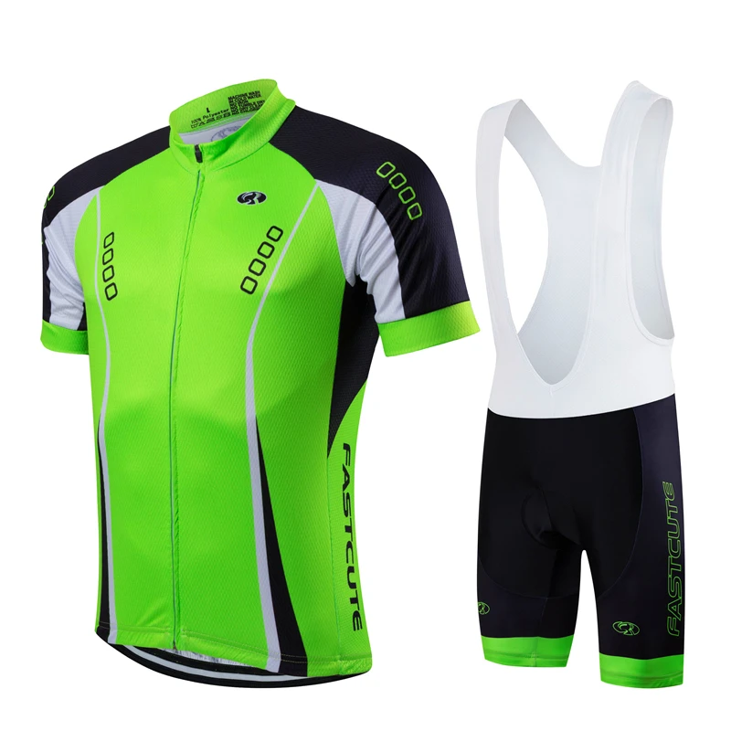 1 FASTCUTE Cycling clothing set men short set gel pad breathable ropa ciclismo quick dry conjunto ciclismo#65 - Цвет: 1