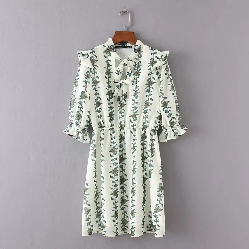 2017 для женщин в винтажном стиле ретро с принтом виде подсолнухов шифоновое