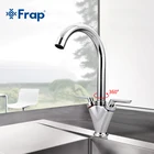 Смеситель Frap F4098  F4099 для холодной и горячей воды, кран с двойной ручкой, кухонная выпуск крана, труба на шею