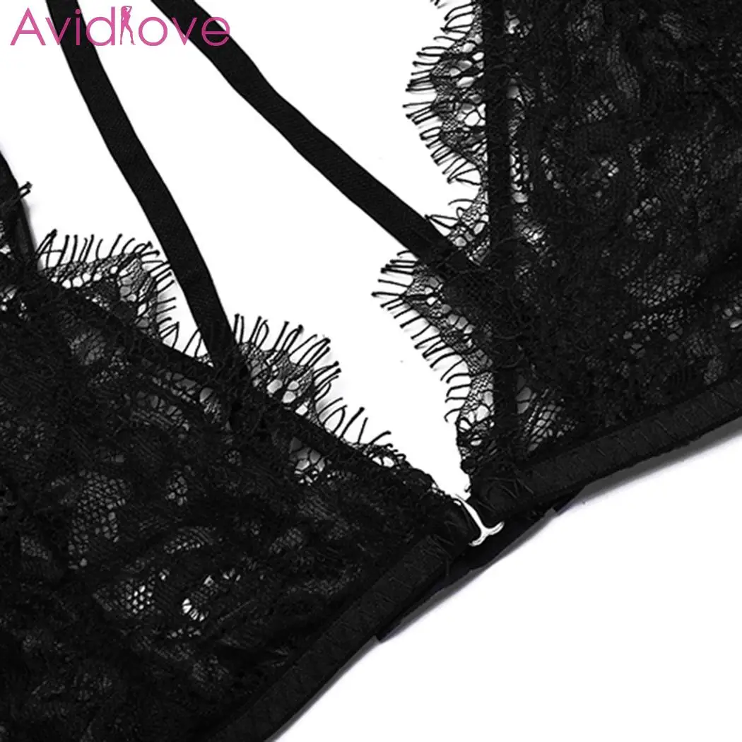 Avidlove Женский комплект нижнего белья кружевное белье в цветочек с коротким