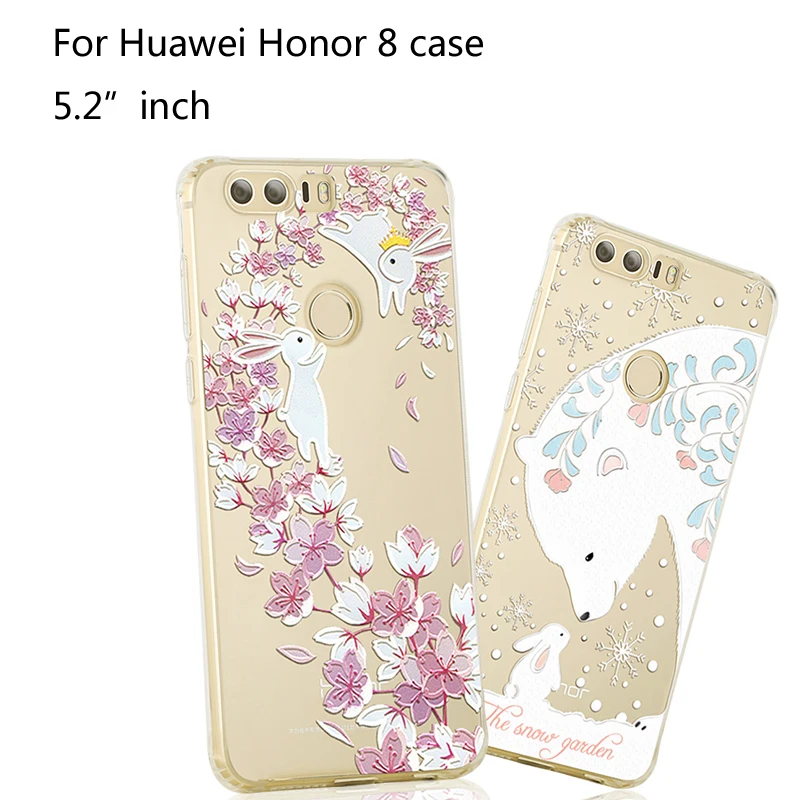 Svviite для Huawei Honor 8 чехол Vpower Роскошные 3D рельеф мультфильм мягкий силиконовый