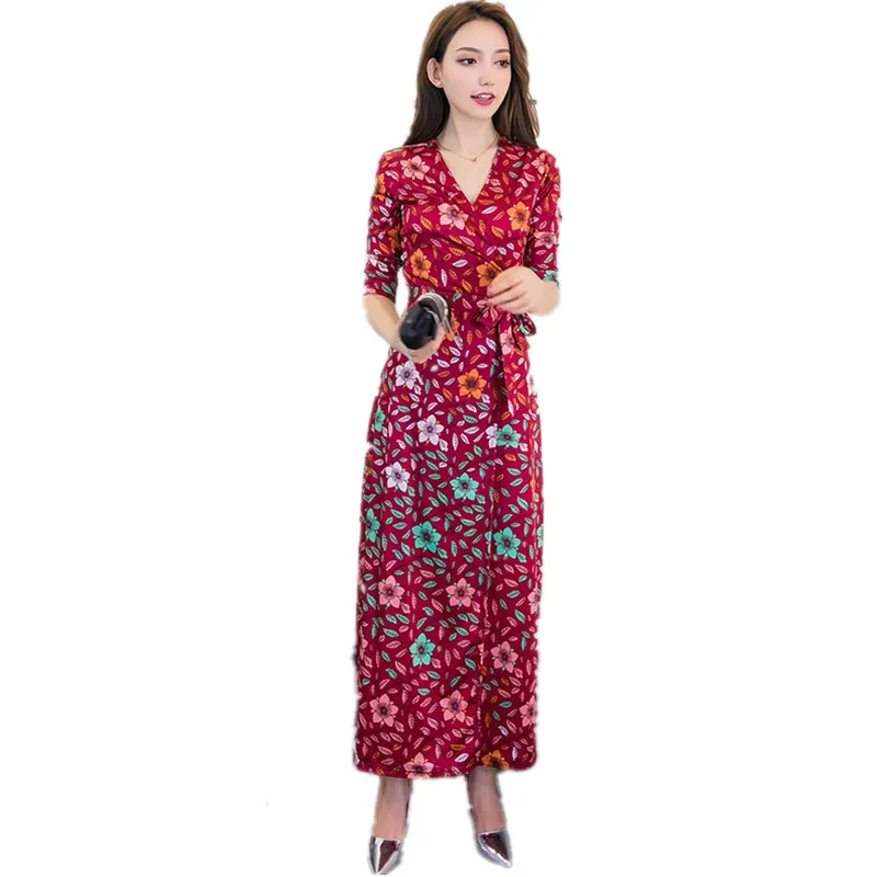 2018 новые женские летние платье vestidos Модные Сладкий v образным вырезом с запахом и