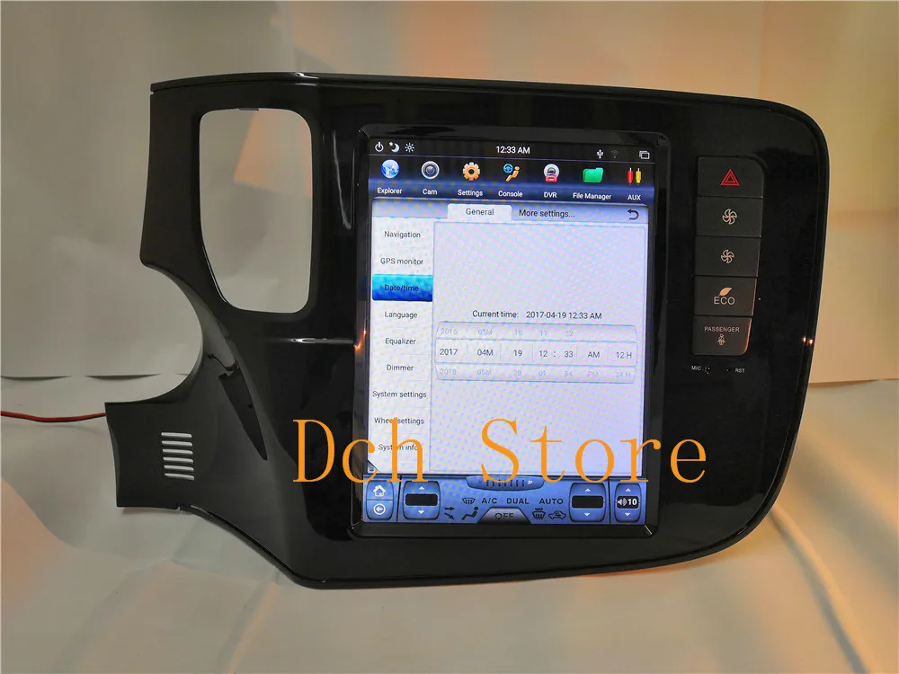 10,4 ''вертикальный экран Tesla стиль Android 8,1 автомобильный DVD gps навигация Радио Аудио плеер для MITSUBISHI outlander- PX6