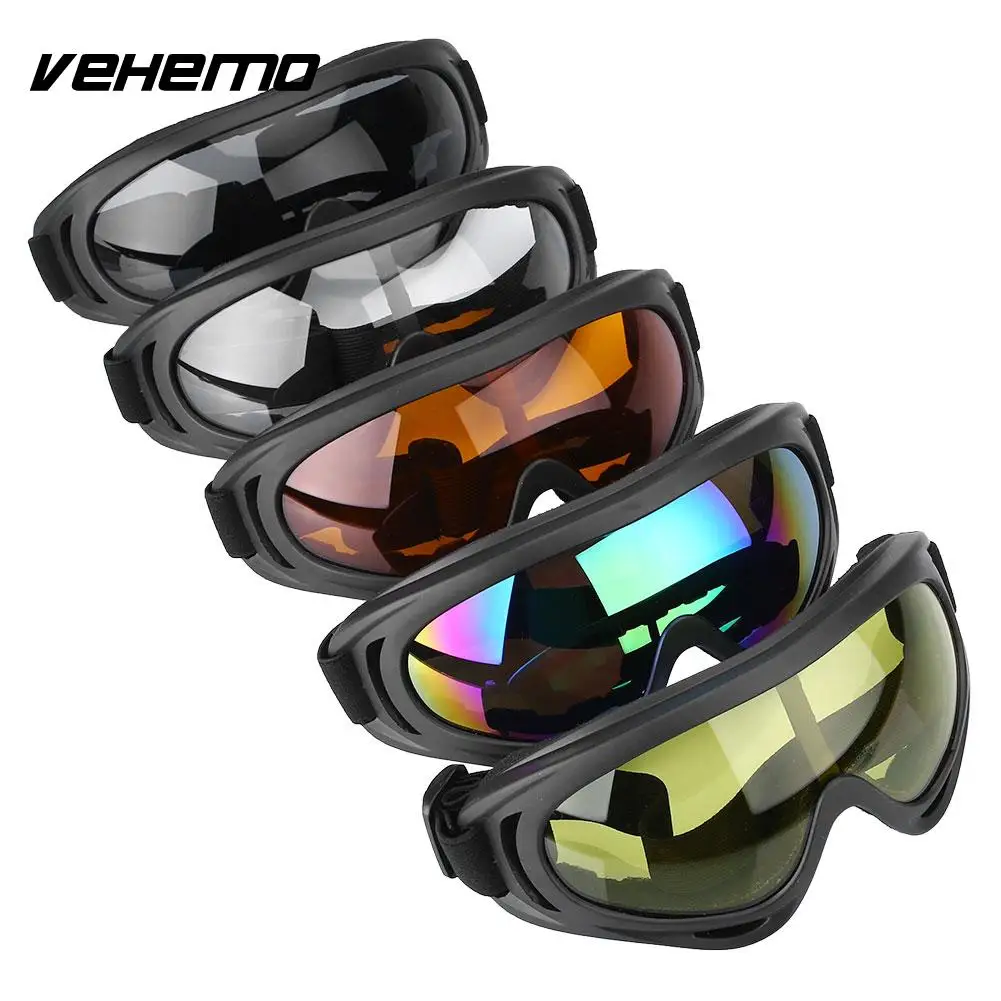 

Ветрозащитные очки Vehemo для взрослых, мотоциклетные, дорожные, прозрачные солнцезащитные очки