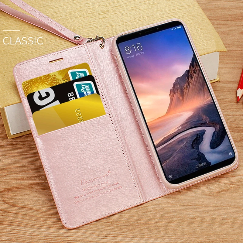 Hanman для xiaomi mi max 3 Чехол-книжка в стиле ретро из овечьей кожи чехол-кошелек на заднюю панель с подставкой и держателем для карт для xiaomi max3