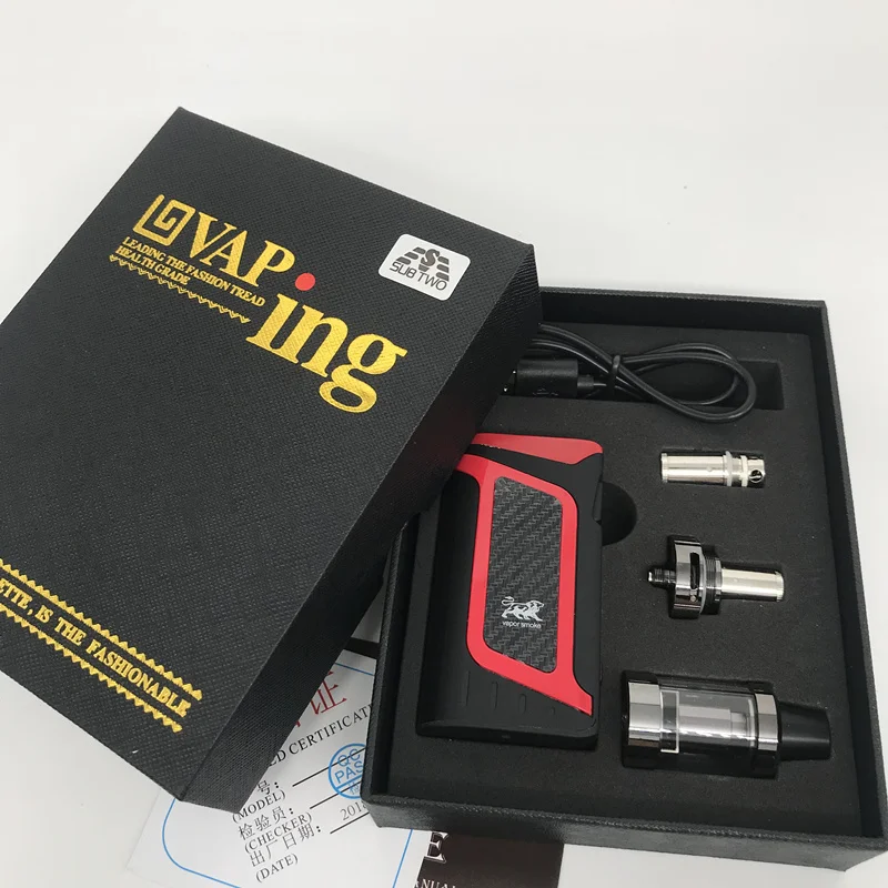 

NEWEST 80W Electronic Cigarette box mod Starter Kit 2000mAh Battery 3.5ml Atomizer Huge Vapor Vape 510 Metal Body Vaper pen kit