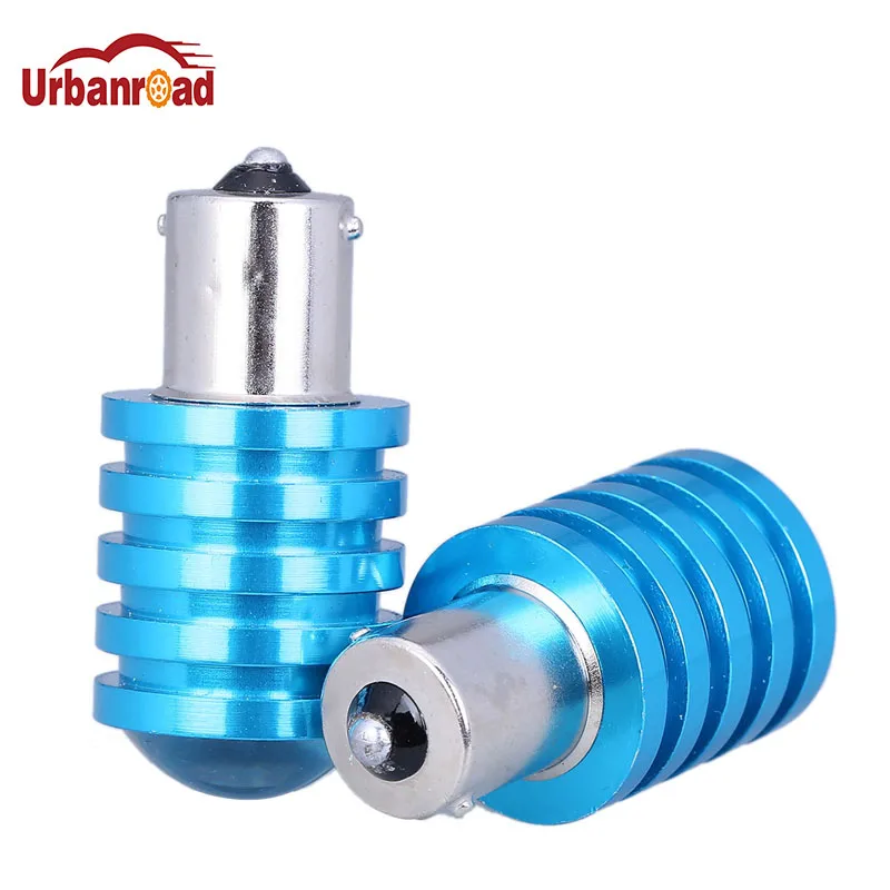 Urbanroad 1156 BA15S P21W S25 Белый Синий 7 Вт светодиодная лампочка с объективом для резервного копирования автомобиля задний тормозной задний светильник 12 В