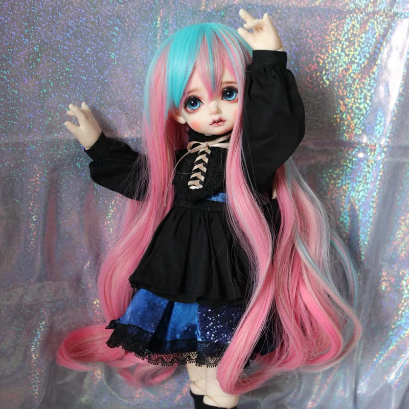 Bjd кукла чистый цвет градация волны рулон аксессуары 15*100 см 1 шт. волосы ряд