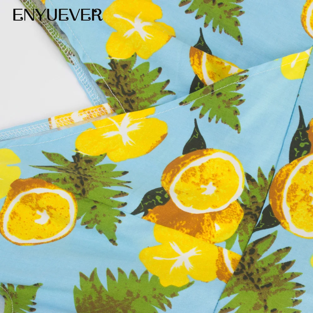 Женское винтажное платье Enyuever Lemon на бретелях в стиле ретро 50 s Повседневный